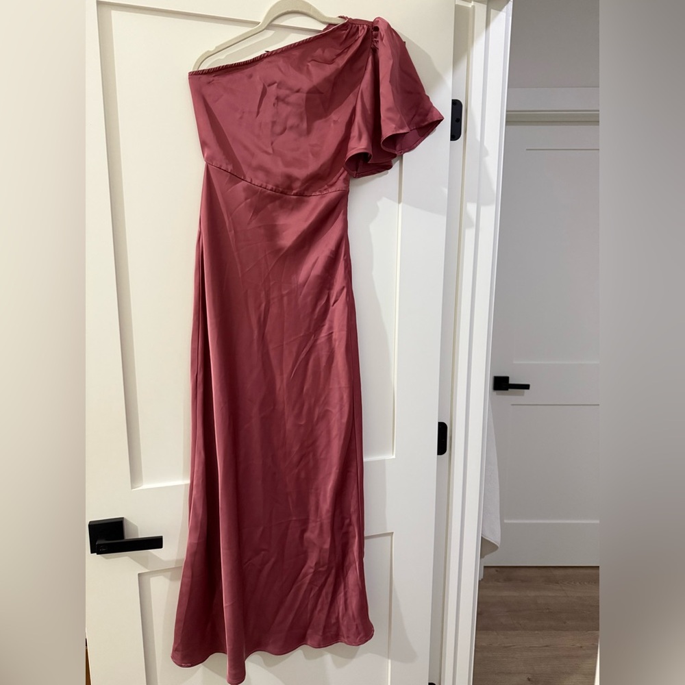 Hello Molly One Shoulder Pink Dress